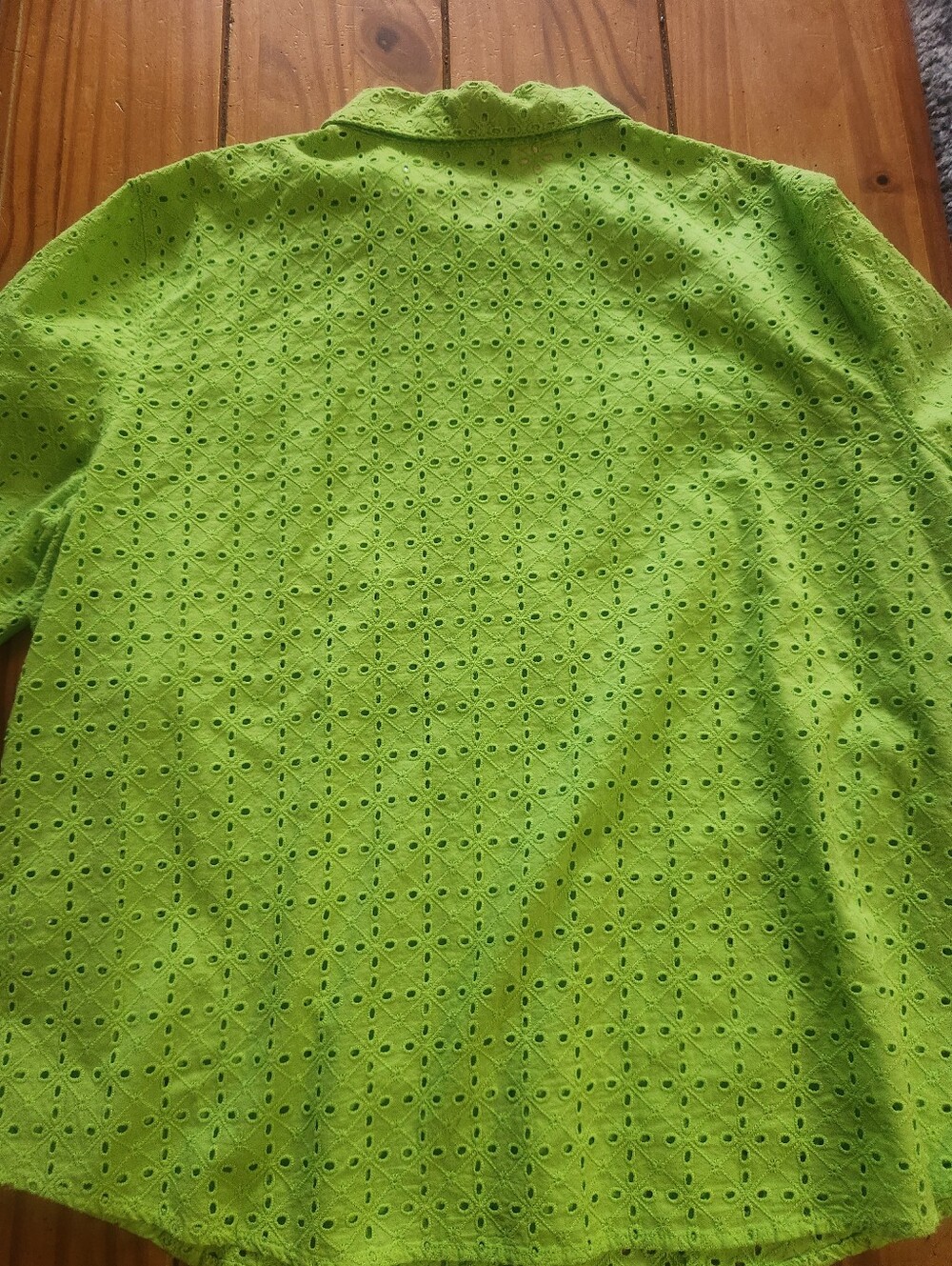 Alfred Dunner Button Up Blouse Green Size 18 - Picture 4 of 5